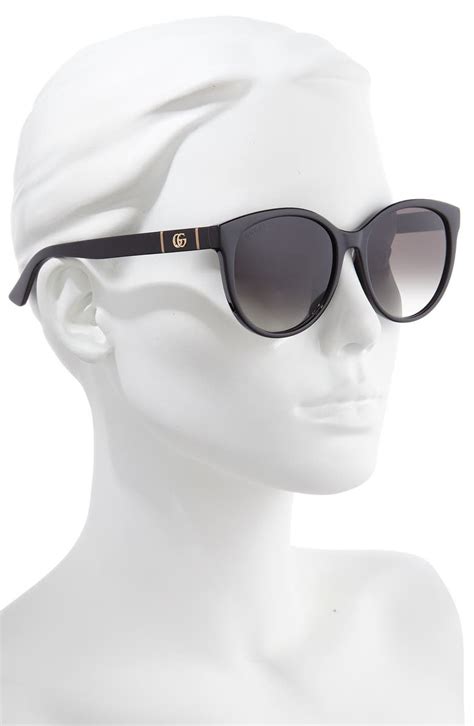 gucci 56mm cat eye sunglasses|gucci round cat eye sunglasses.